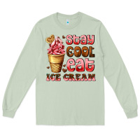 Matcha stay cool eat ice cream Long Sleeve Tee - AdoDesignShop