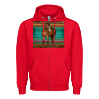 Red western horse serape  leather leopard Zipper Hoodie - BarkalooDesign