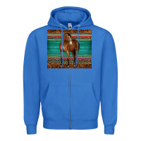 True Royal western horse serape  leather leopard Zipper Hoodie - BarkalooDesign