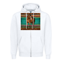 White western horse serape  leather leopard Zipper Hoodie - BarkalooDesign