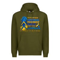 Army Green down syndrome awareness Premium Hoodie - Artiststas