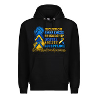Black down syndrome awareness Premium Hoodie - Artiststas