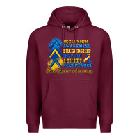 Burgundy down syndrome awareness Premium Hoodie - Artiststas