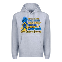 Heather Grey down syndrome awareness Premium Hoodie - Artiststas