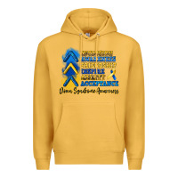 Mustard down syndrome awareness Premium Hoodie - Artiststas