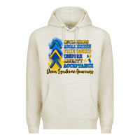 Oatmeal Heather down syndrome awareness Premium Hoodie - Artiststas