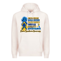 Pale Pink down syndrome awareness Premium Hoodie - Artiststas