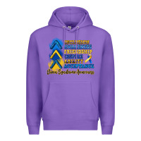 Purple down syndrome awareness Premium Hoodie - Artiststas