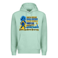 Seafoam down syndrome awareness Premium Hoodie - Artiststas