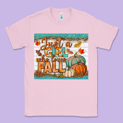 Just A Girl Who Loves Fall Mousepad Classic Tee Designed By Bundleandbundleshop
