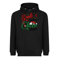 Black santa s favorite cheer leader Heavyweight Hoodie - MaliasSmallBusiness