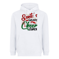 White santa s favorite cheer leader Heavyweight Hoodie - MaliasSmallBusiness