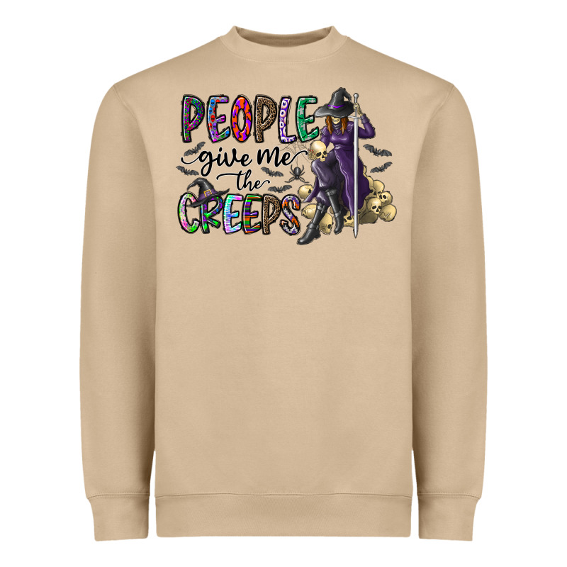 People Give Me The Creeps Heavyweight Sweatshirt by CowhideDigitalArt | Teevron