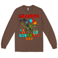 Chestnut grandpa of the birthday boy t rex Long Sleeve Tee - Artiststas