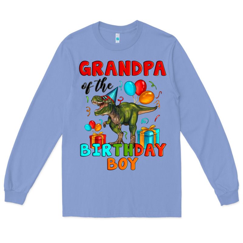 Grandpa Of The Birthday Boy T Rex Long Sleeve Tee by Artiststas | Teevron