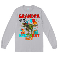 Moon Dust grandpa of the birthday boy t rex Long Sleeve Tee - Artiststas
