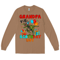 Toasted Coconut grandpa of the birthday boy t rex Long Sleeve Tee - Artiststas