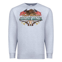 Heather Grey make america cowboy again Premium Sweatshirt - NancyCooperArtShop