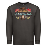 Smoke make america cowboy again Premium Sweatshirt - NancyCooperArtShop