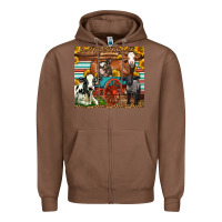 Chestnut Farm Animals On An Old Wagon Zipper Hoodie - LillyAllenDesigns