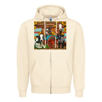 Sandshell Farm Animals On An Old Wagon Zipper Hoodie - LillyAllenDesigns