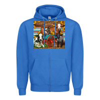 True Royal Farm Animals On An Old Wagon Zipper Hoodie - LillyAllenDesigns