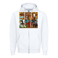 Farm Animals On An Old Wagon Zipper Hoodie | Teevron