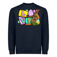 Navy Love Easter Day Heavyweight Sweatshirt - CowGirlArtShop