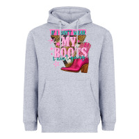 Heather Grey if i cant wear my boots i aint going Heavyweight Hoodie - NancyCooperArtShop