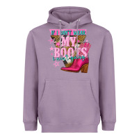 Lavender if i cant wear my boots i aint going Heavyweight Hoodie - NancyCooperArtShop