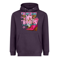 Plum if i cant wear my boots i aint going Heavyweight Hoodie - NancyCooperArtShop