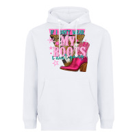 White if i cant wear my boots i aint going Heavyweight Hoodie - NancyCooperArtShop