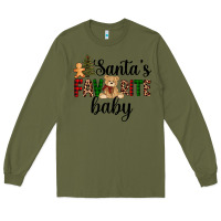 Army Green santa's favorite baby Long Sleeve Tee - AdoDesignShop