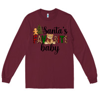 Burgundy santa's favorite baby Long Sleeve Tee - AdoDesignShop