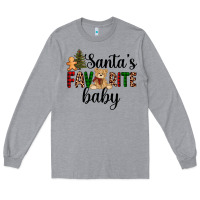 Heather Grey santa's favorite baby Long Sleeve Tee - AdoDesignShop