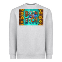 Heather Grey boom bitch get out the way skinny metal can holder Heavyweight Sweatshirt - HRA Design Shop