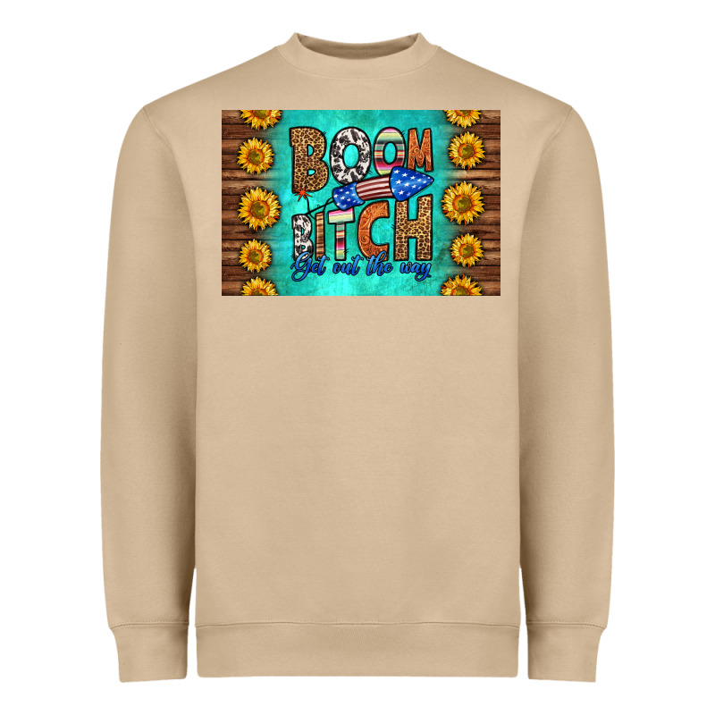 Boom Bitch Get Out The Way Skinny Metal Can Holder Heavyweight Sweatshirt by HRA Design Shop | Teevron
