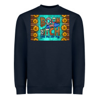 Navy boom bitch get out the way skinny metal can holder Heavyweight Sweatshirt - HRA Design Shop