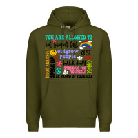 Army Green you are allowed to Premium Hoodie - Artiststas