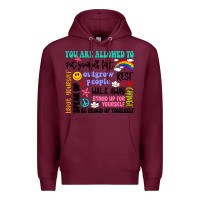 Burgundy you are allowed to Premium Hoodie - Artiststas