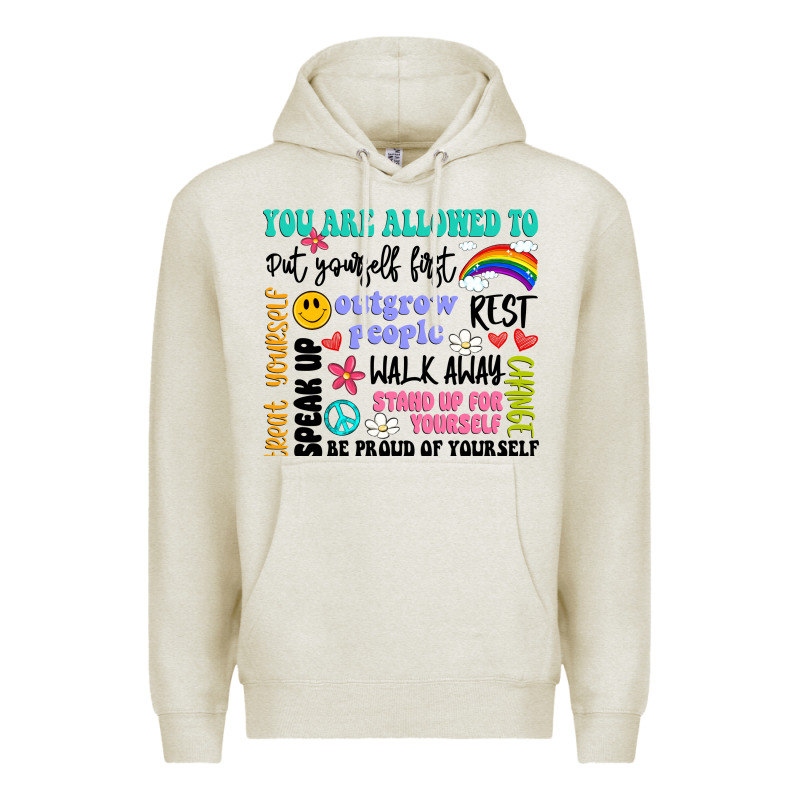 You Are Allowed To Premium Hoodie by Artiststas | Teevron
