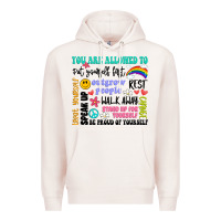 Pale Pink you are allowed to Premium Hoodie - Artiststas