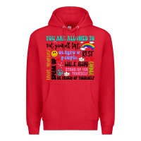 Red you are allowed to Premium Hoodie - Artiststas