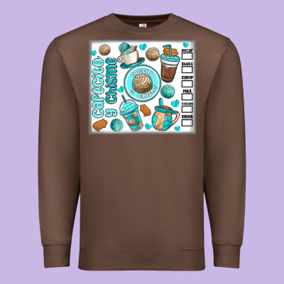Cafecito Y Chisme Premium Sweatshirt Designed By Maliassmallbusiness