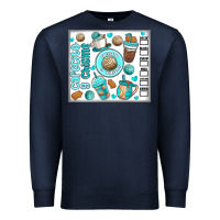 Navy cafecito y chisme Premium Sweatshirt - MaliasSmallBusiness