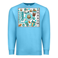 Ocean Blue cafecito y chisme Premium Sweatshirt - MaliasSmallBusiness