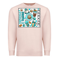 Pale Pink cafecito y chisme Premium Sweatshirt - MaliasSmallBusiness