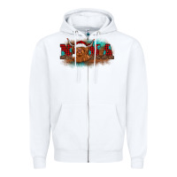 White christmas nana highland cow Zipper Hoodie - BarkalooDesign