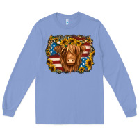 Colony Blue 4th of july shaggy cow Long Sleeve Tee - Jasminsmagicworld