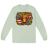 4th Of July Shaggy Cow Long Sleeve Tee | Teevron